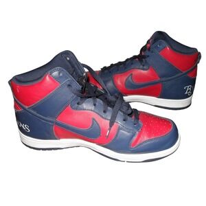 Nike x Supreme Dunk SB High By Any Means Navy Red Sneakers Shoes Men's Size 11